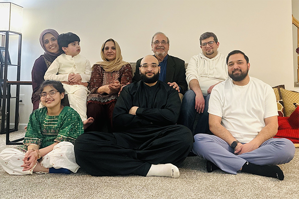 Abbas and his family photo.